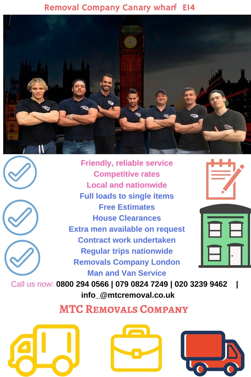 removal companies canary wharf